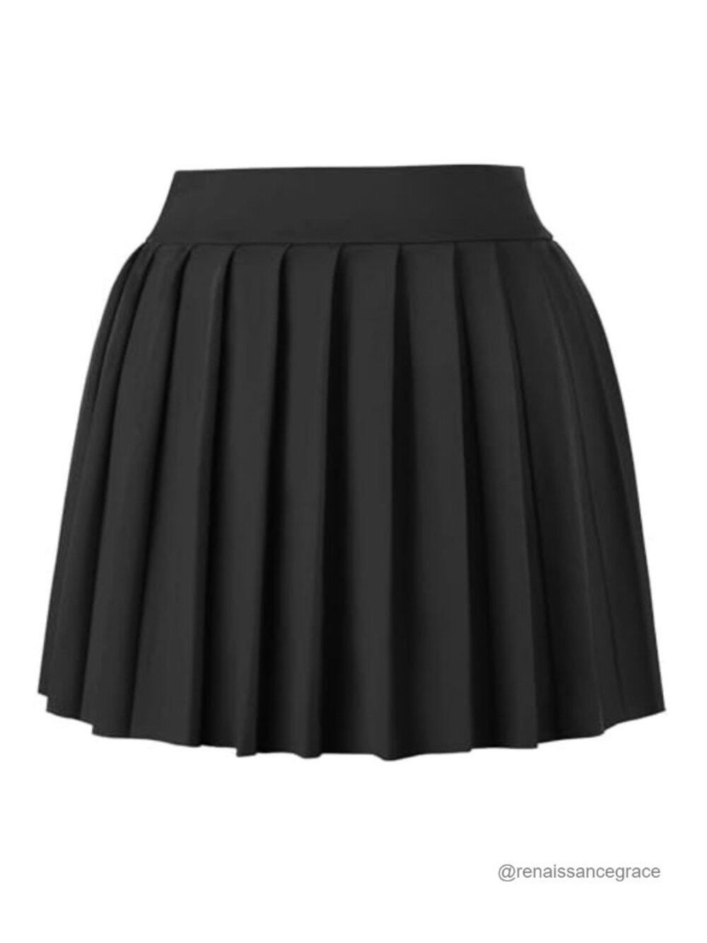 Pleated Mini Skirt High Waisted A-Line Stretchy Skater Women's Uniform